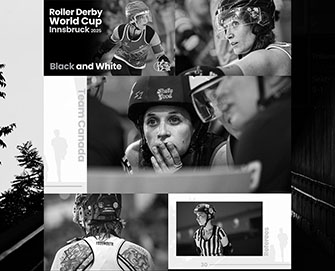 Roller Derby on Film - Black and White