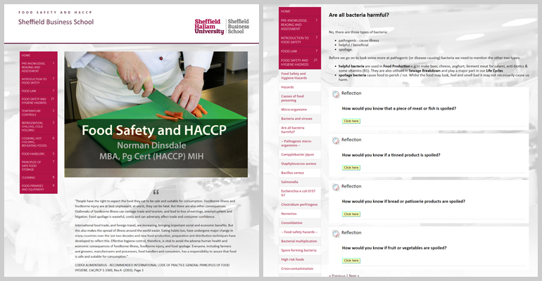 Food Safety and HACCP website