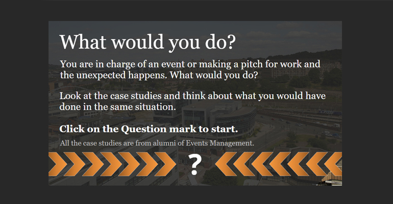 Case Study resource for Events Management