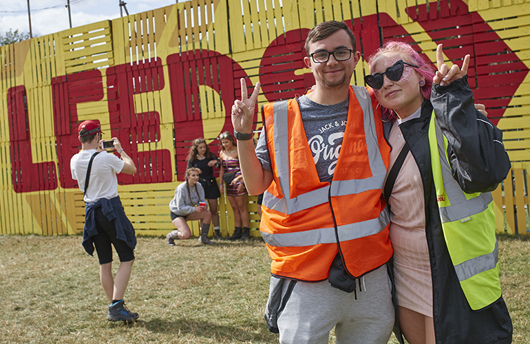 Students from the Events Management course at Sheffield Hallam University undertake work experinece at Leeds Festival