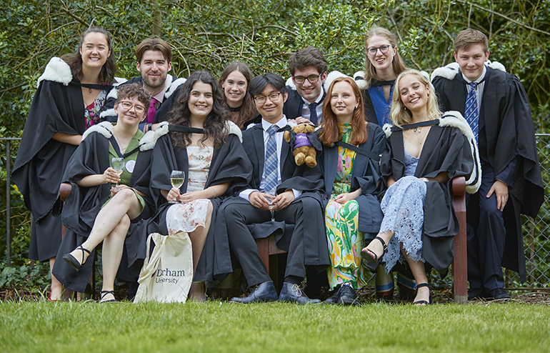 Students at Durham University celebrating their graduation