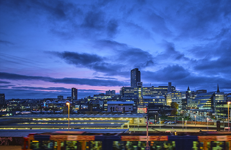Sheffield at dusk