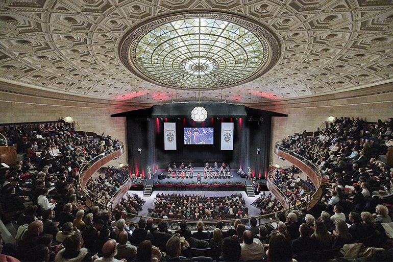 Graduation for Sheffield Hallam University students at Sheffield City Hall