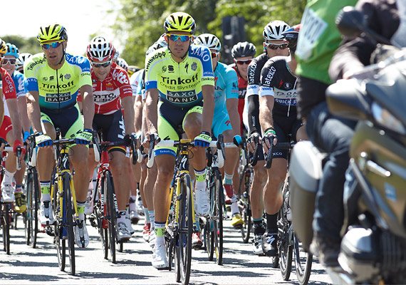 The Tour de France peloton departs from Leeds.